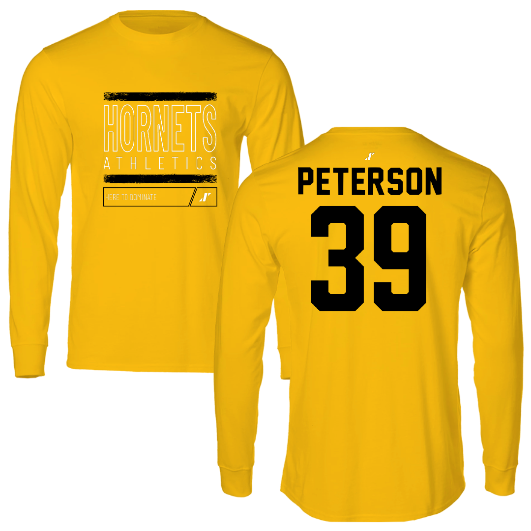 Alabama State University Baseball Gold Dominate Long Sleeve - #39 Joshua Peterson