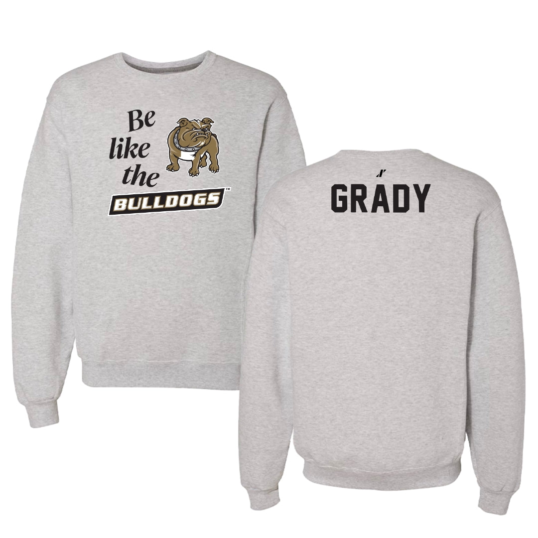Bryant University Rowing Light Gray Be Like Us Crewneck - Jordan Grady
