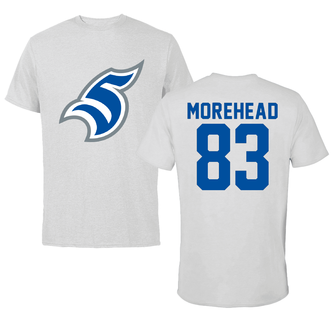 Thomas More University Football Light Gray Tee - #83 Brady Morehead