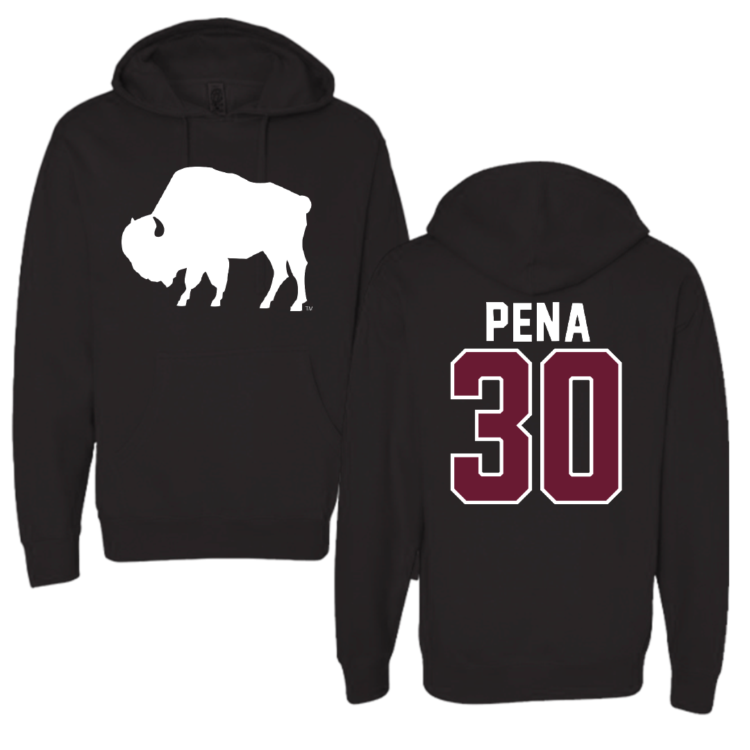 West Texas A&M University Baseball Black Hoodie - #30 Emmanuel Pena