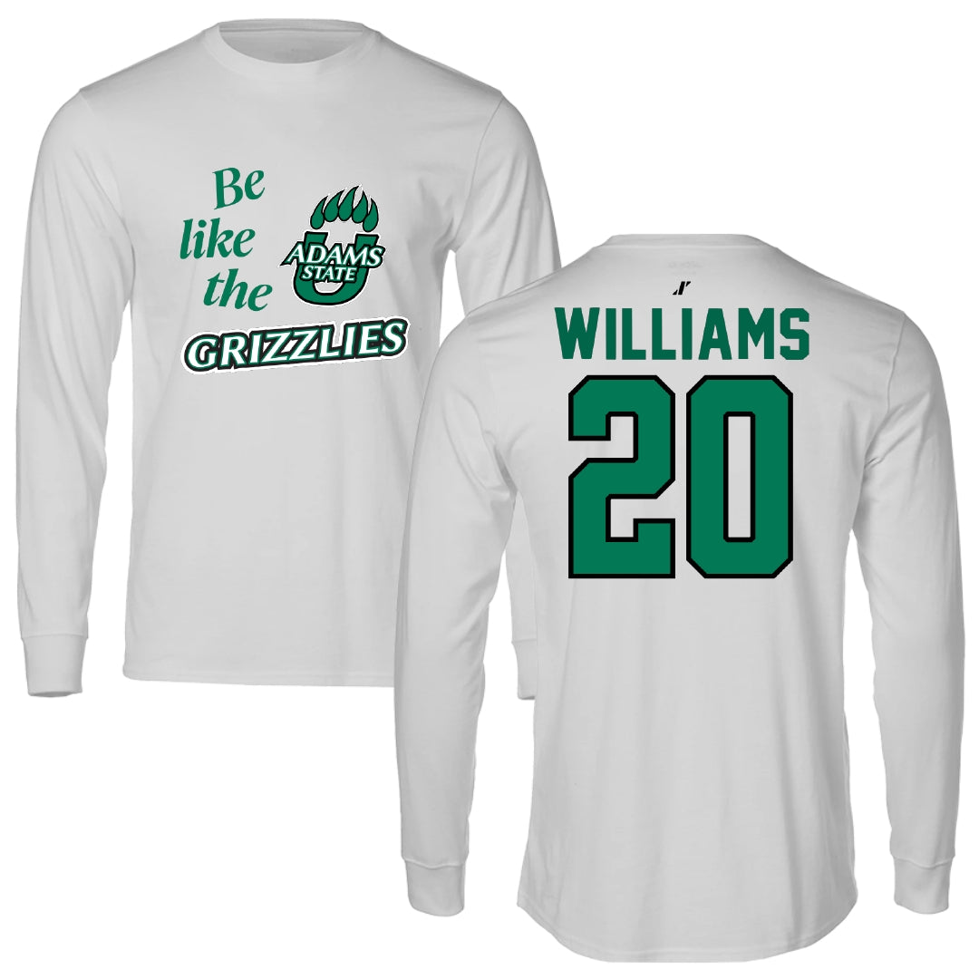 Adams State University Basketball Light Gray Be Like Us Long Sleeve - #20 Luke Williams