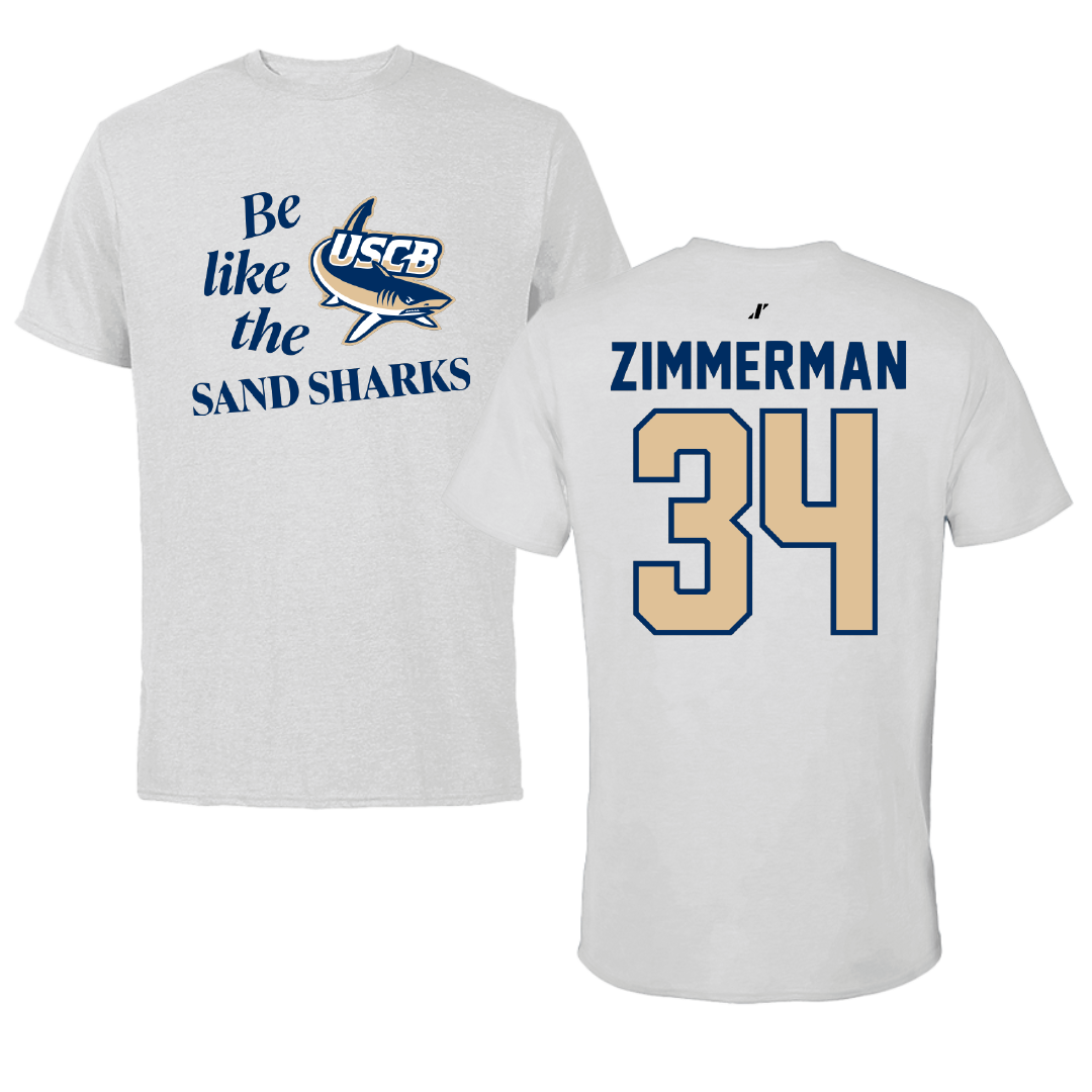 University of South Carolina Beaufort Soccer Light Gray Be Like Us Performance Tee - #34 Kendall Zimmerman