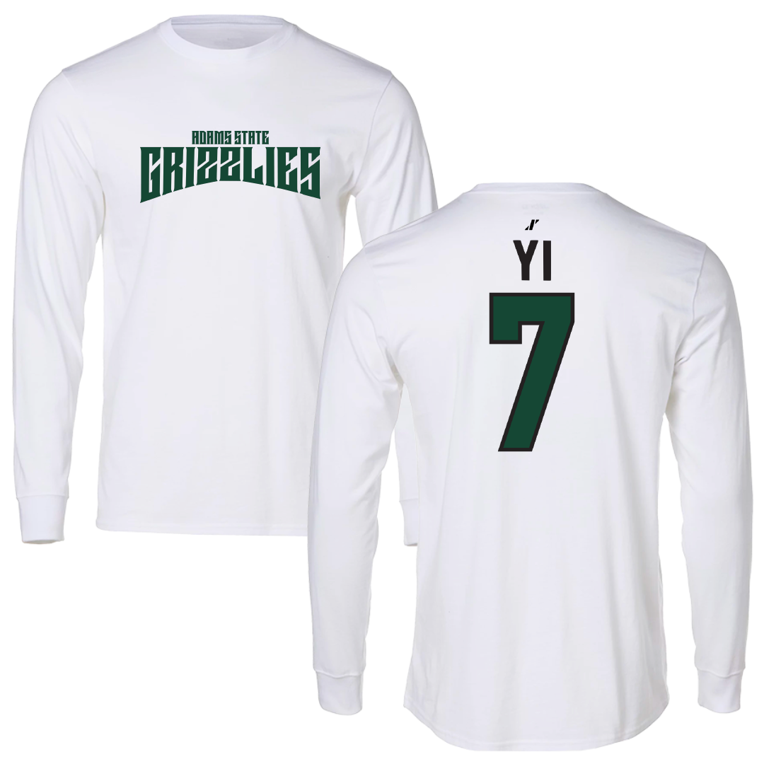 Adams State University Baseball White Classic Long Sleeve - #7 Austin Yi