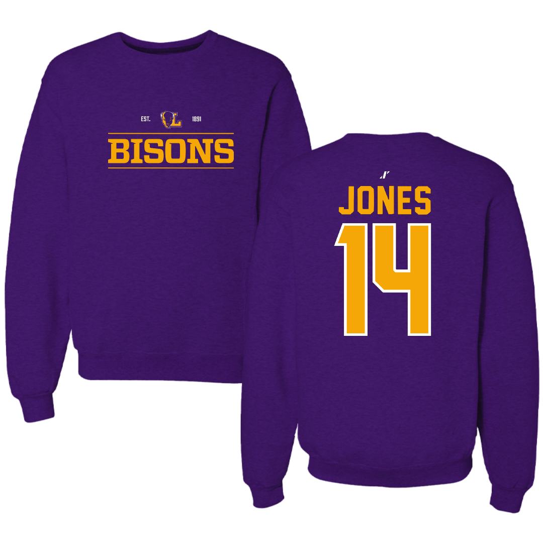 Lipscomb University Soccer Purple General Crewneck - #14 Levi Jones