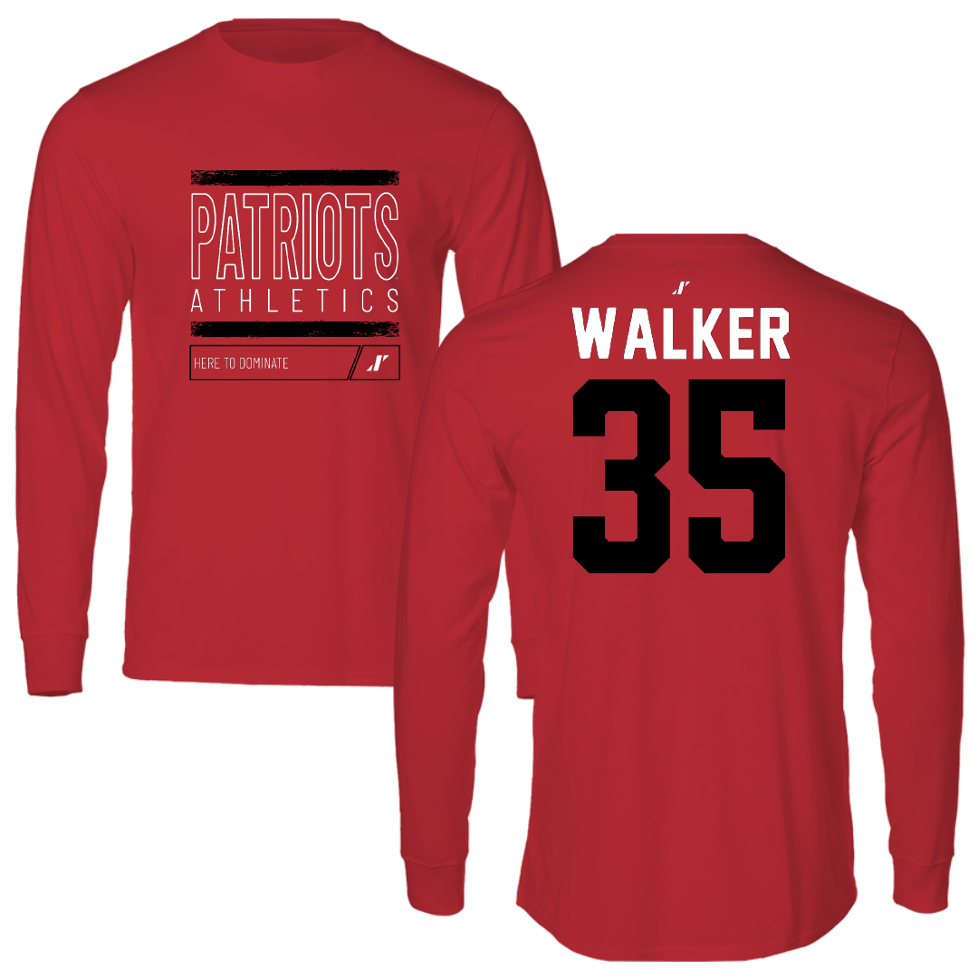 Dallas Baptist University Soccer Red Dominate Long Sleeve - #35 Lauren Walker