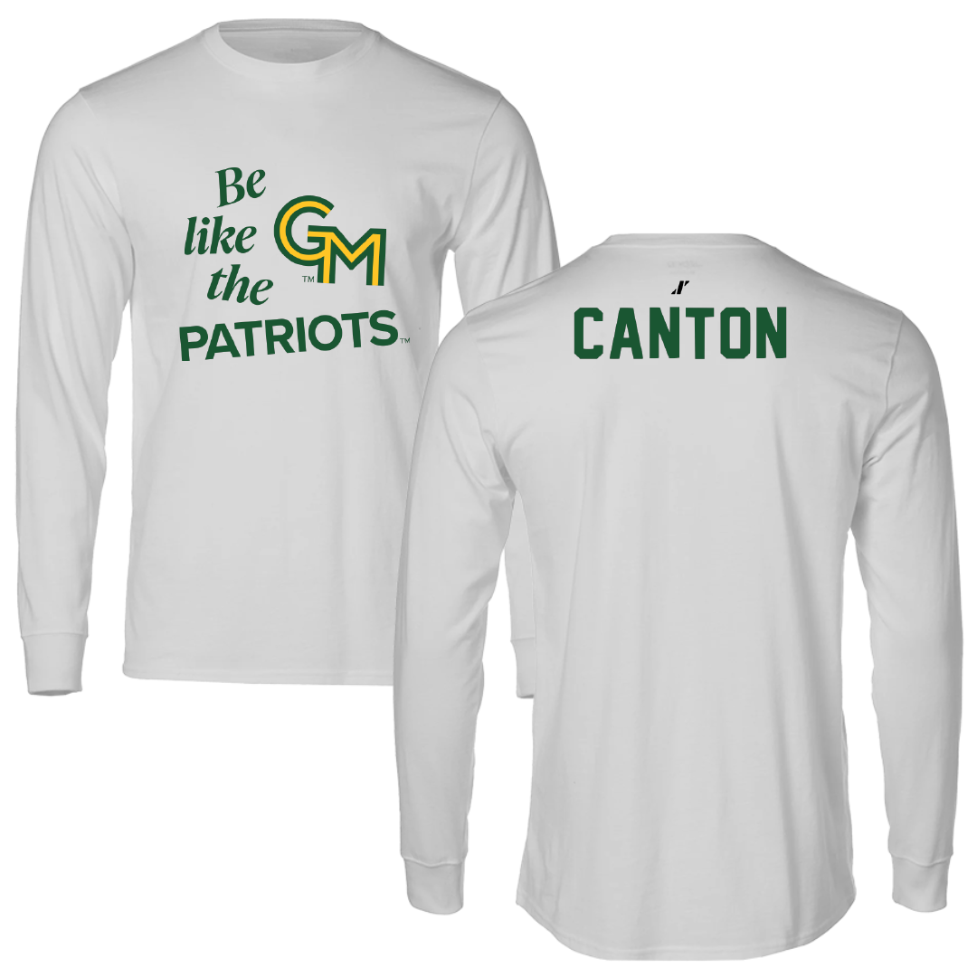George Mason University Rowing Light Gray Be Like Us Long Sleeve - Daylin Canton