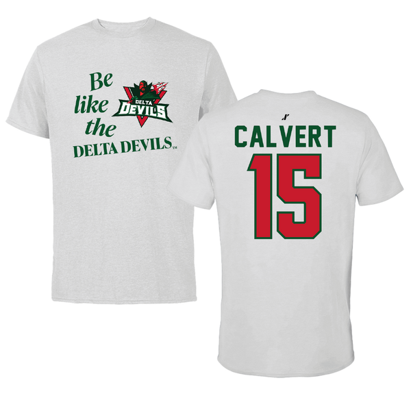 Mississippi Valley State University Volleyball Light Gray Be Like Us Performance Tee - #15 Jaazaniah Calvert