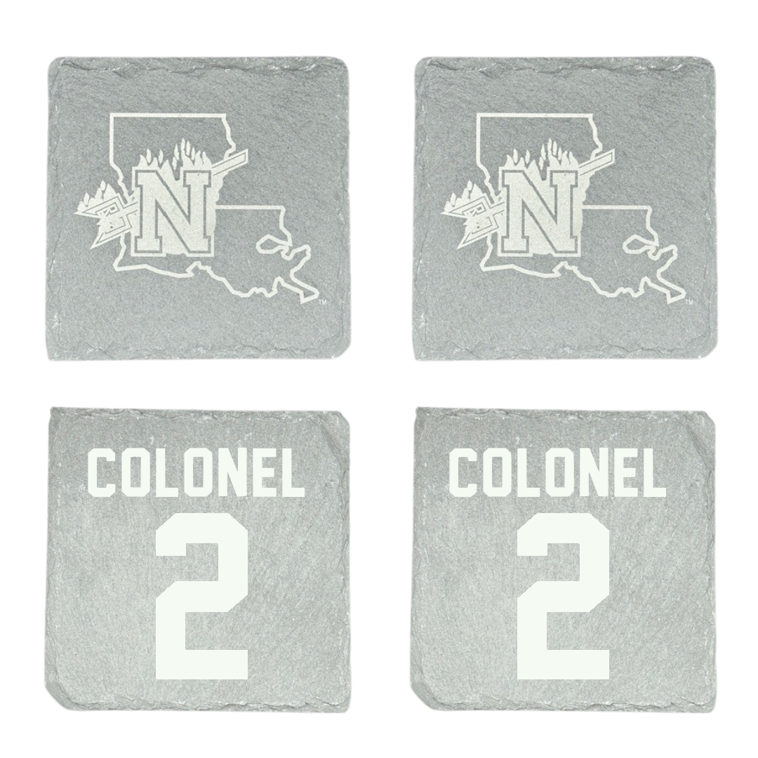 Northwestern State University Basketball Stone Coaster (4 Pack)  - #2 Jerald Colonel