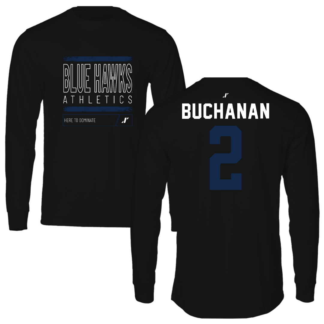 Dickinson State University Baseball Black Dominate Performance Long Sleeve - #2 Jace Buchanan