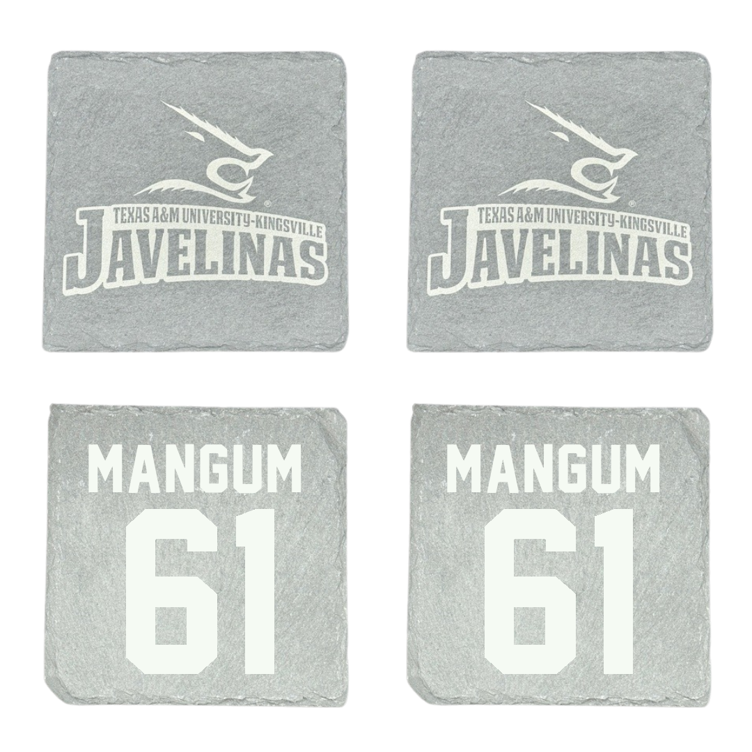 Texas A&M University-Kingsville Football Stone Coaster (4 Pack)  - #61 Hunter Mangum