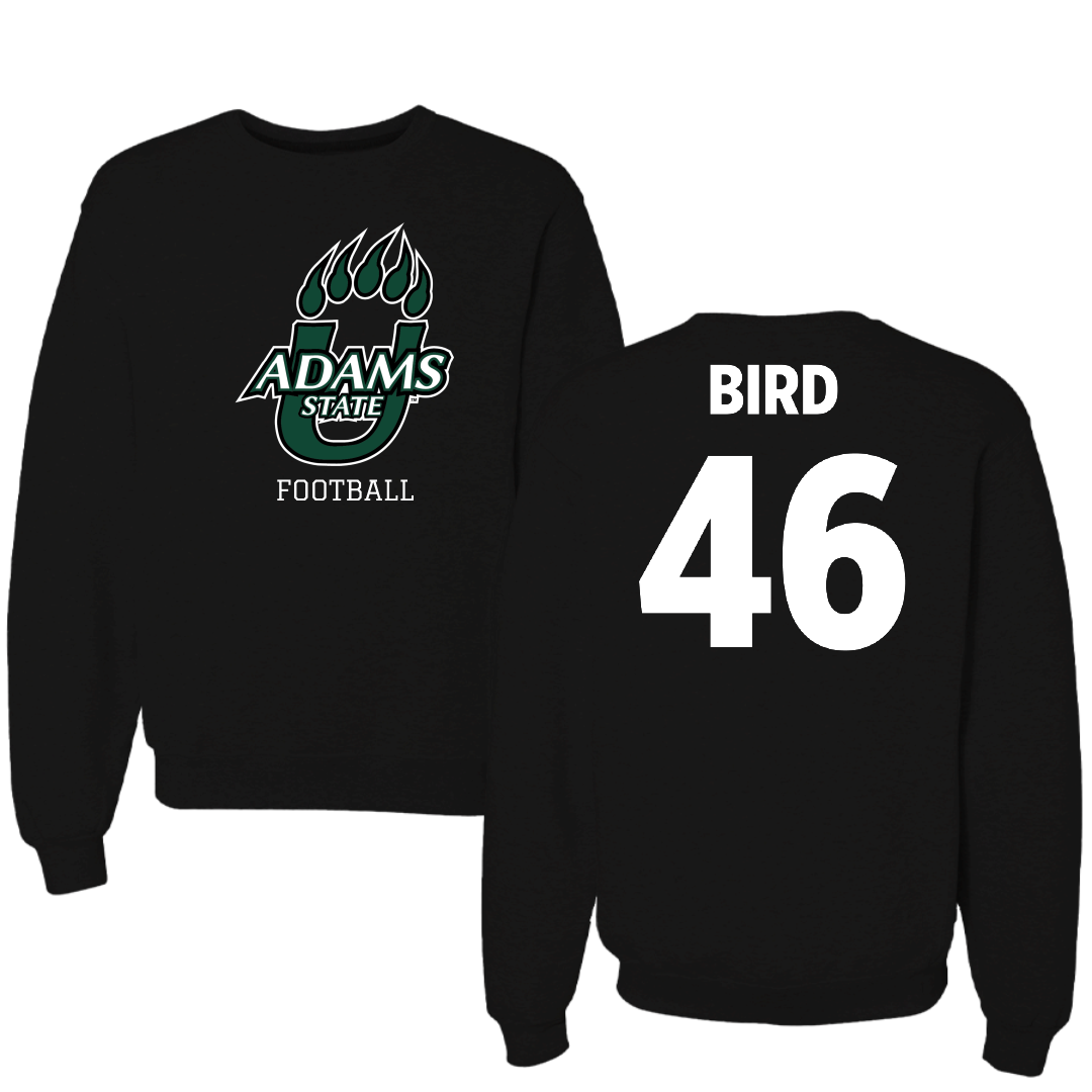 Adams State University Football Black State Crewneck - #46 Ethan Bird