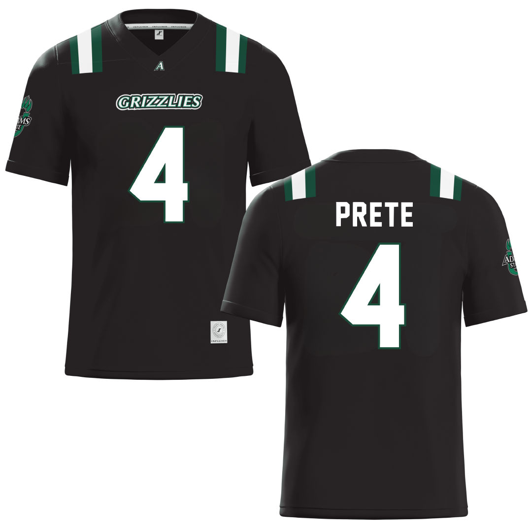 Adams State University Black Football Jersey - #4 Brianna Prete