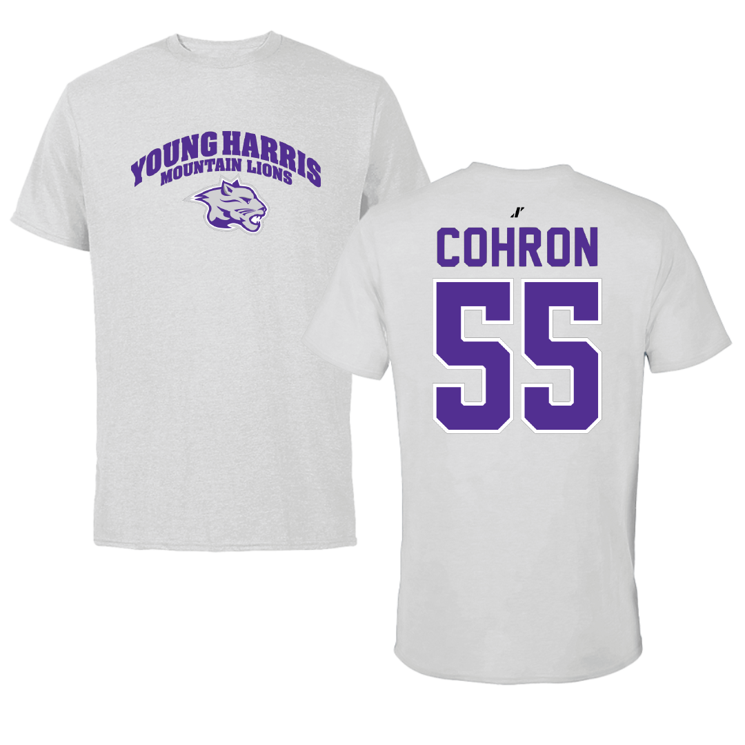 Young Harris College Lacrosse Light Gray Performance Tee - #55 Trey Cohron