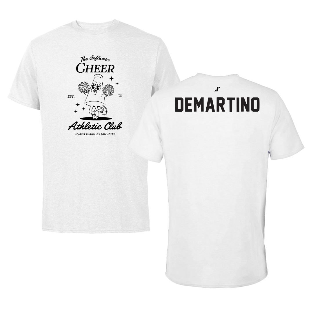 Cheer White Influxer Athletic Club Tee - Laura DeMartino