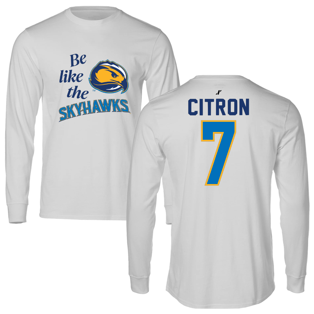Fort Lewis College Soccer Light Gray Be Like Us Performance Long Sleeve - #7 David Citron