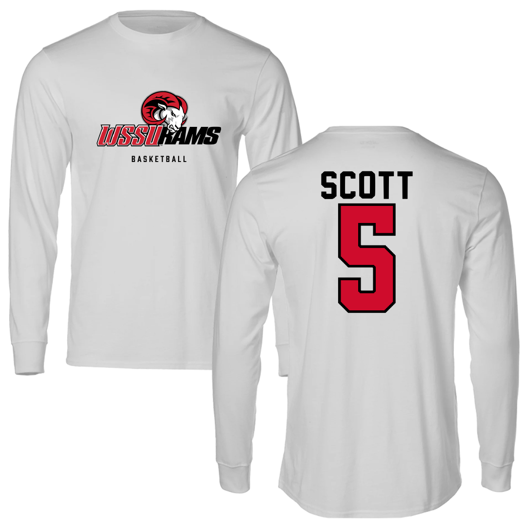 Winston-Salem State University Basketball Light Gray Long Sleeve - #5 Karina Scott