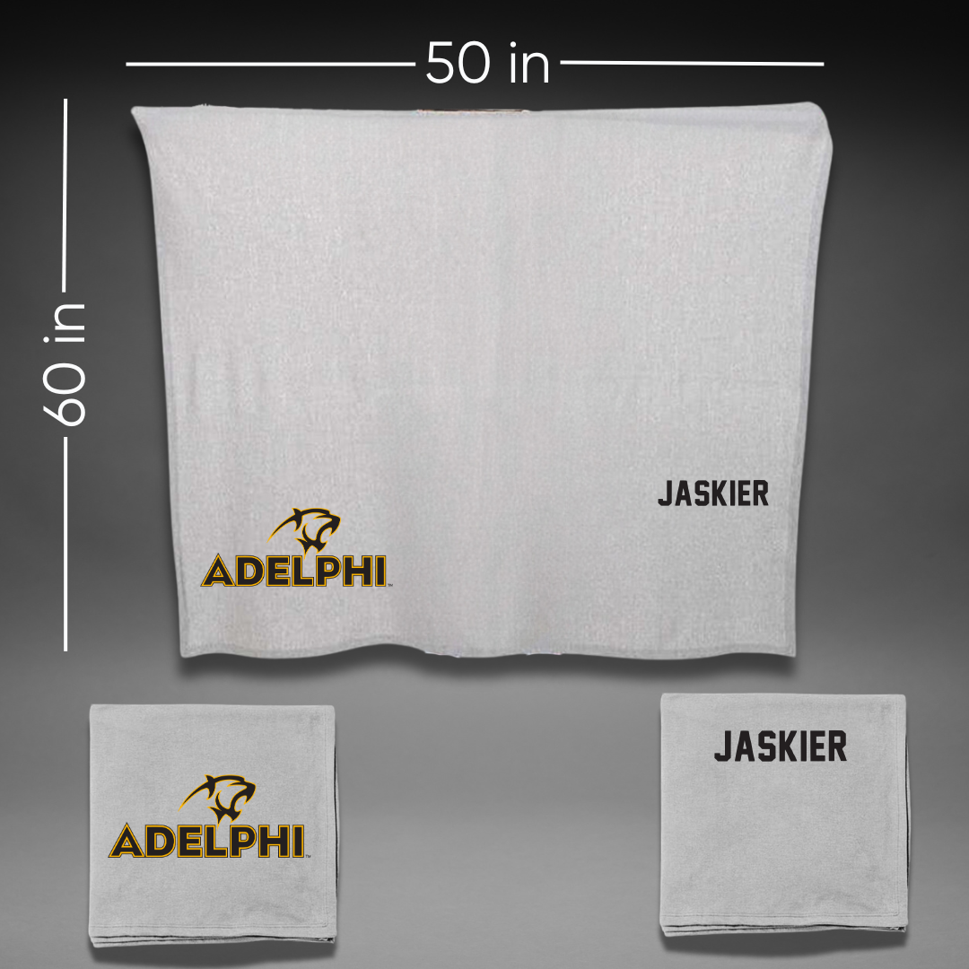 Adelphi University Golf Gray Blanket - Lauren Jaskier