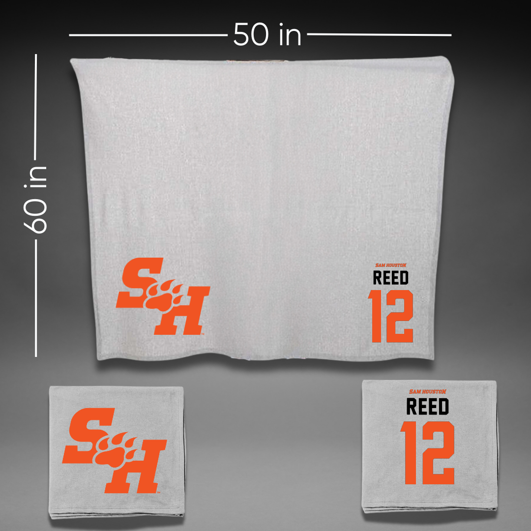 Sam Houston State University Volleyball Gray Blanket - #12 Rachelle Reed