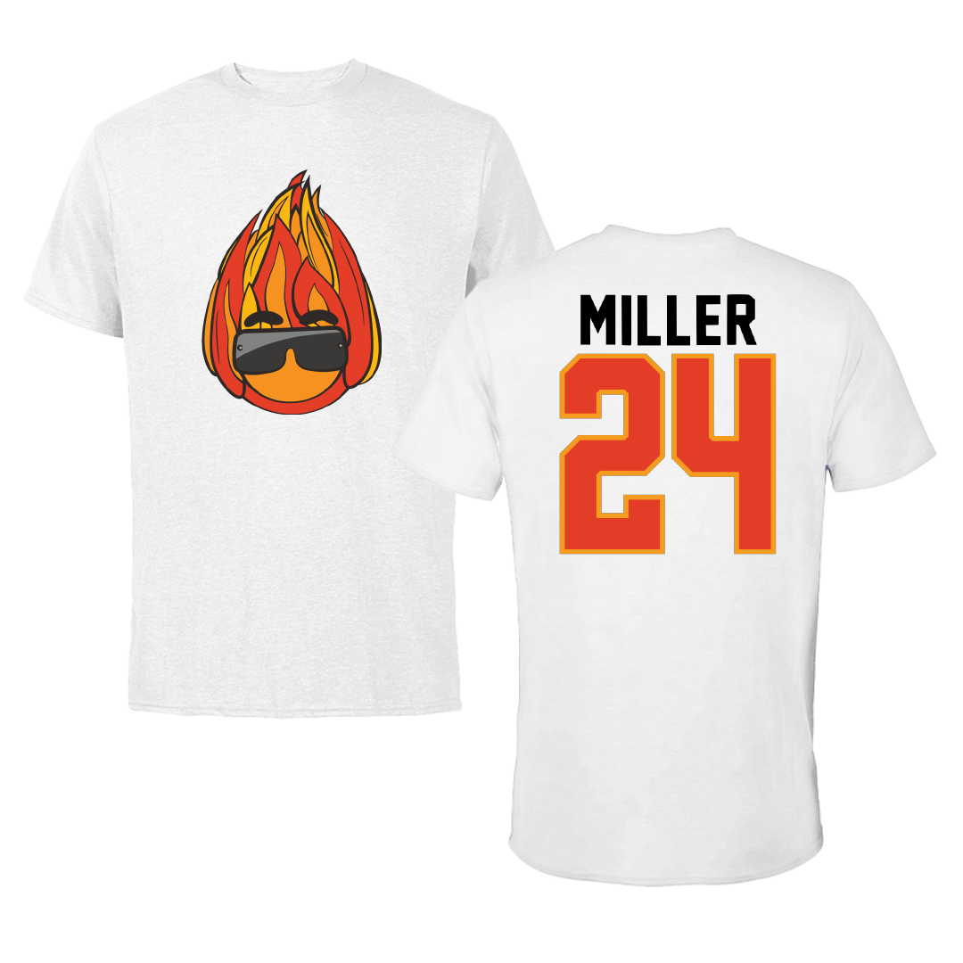 Valdosta State University Baseball White Tee - #24 Sebastian Miller