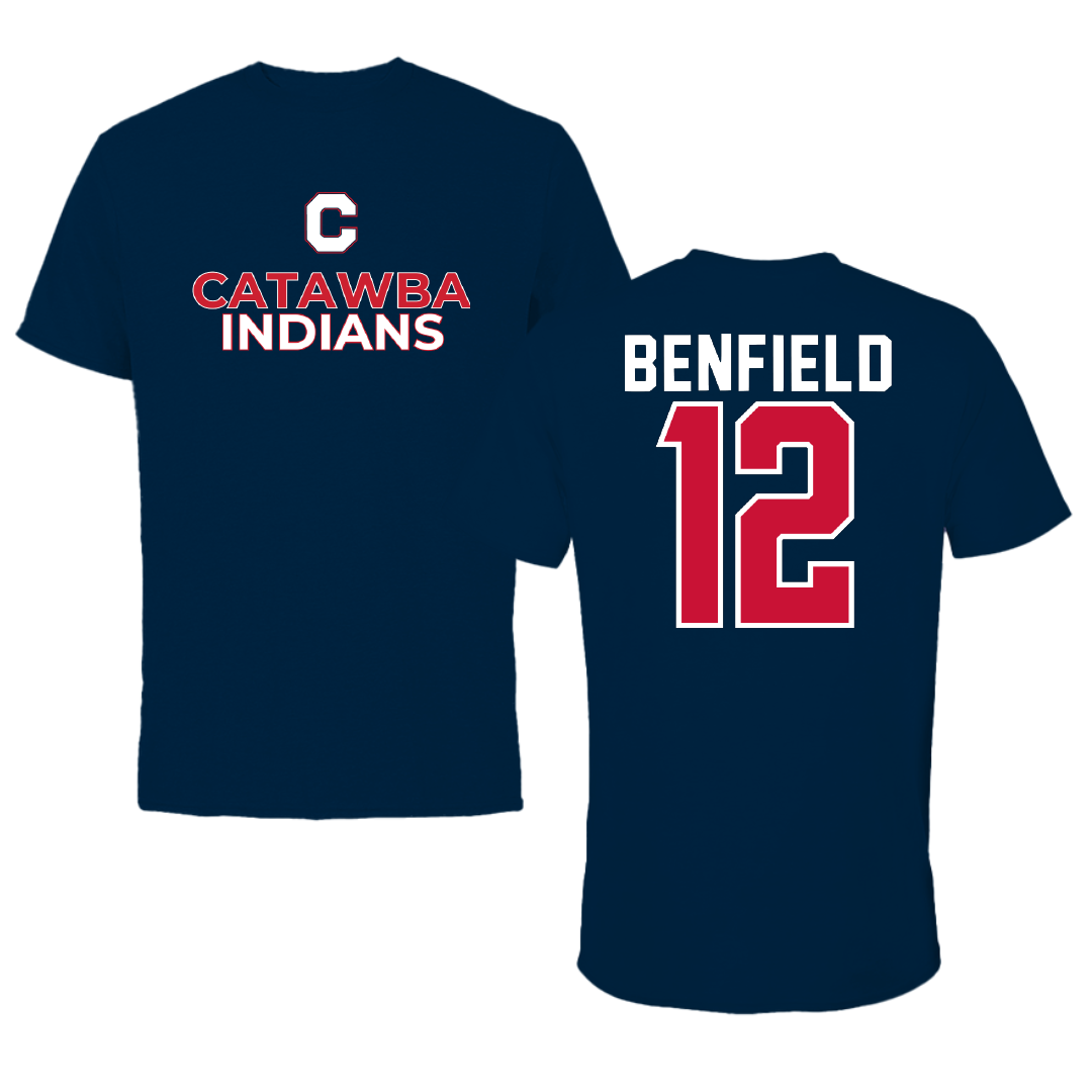 Catawba College Soccer Navy Tee - #12 Izzy Benfield