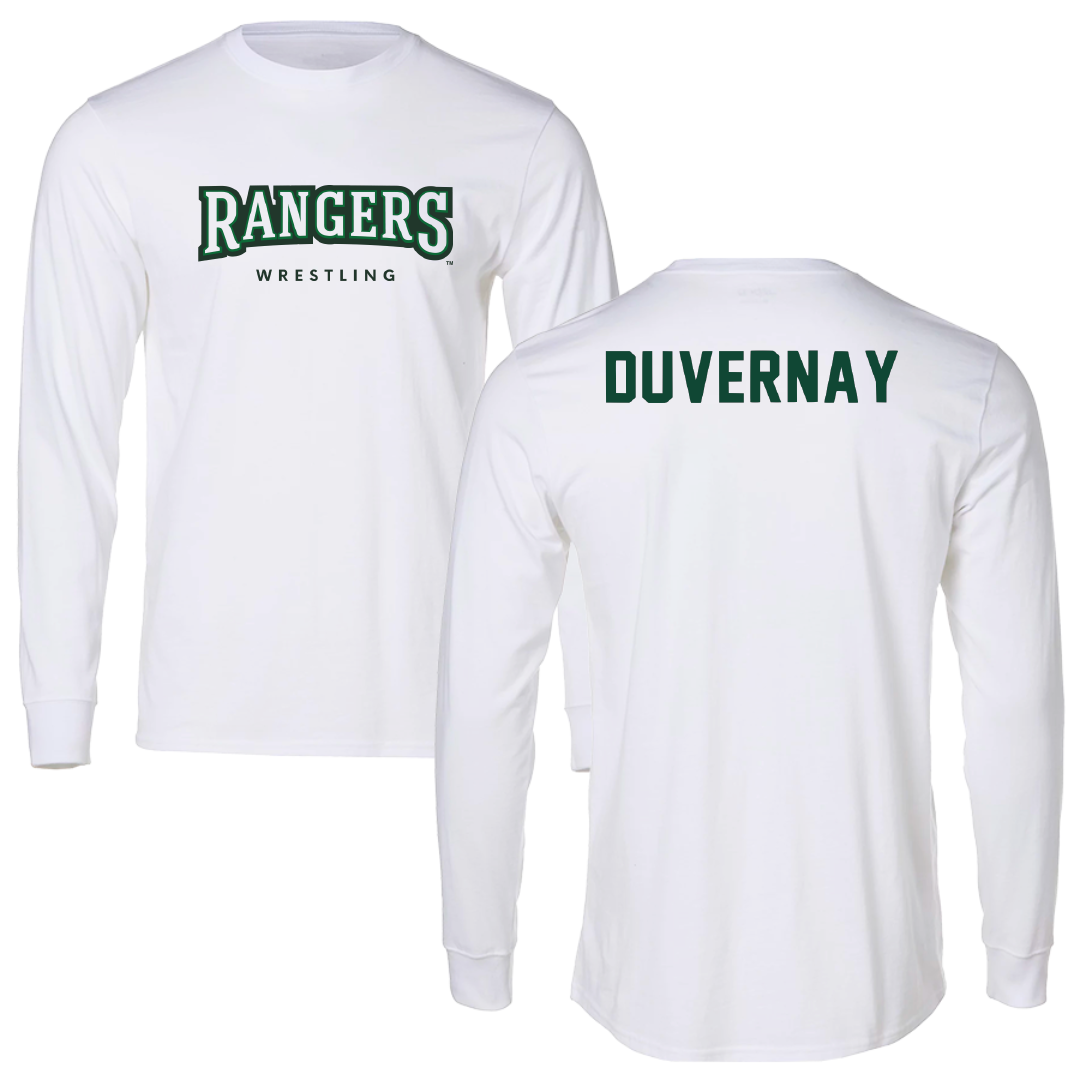 University of Wisconsin-Parkside Wrestling White Performance Long Sleeve - Dylan Duvernay