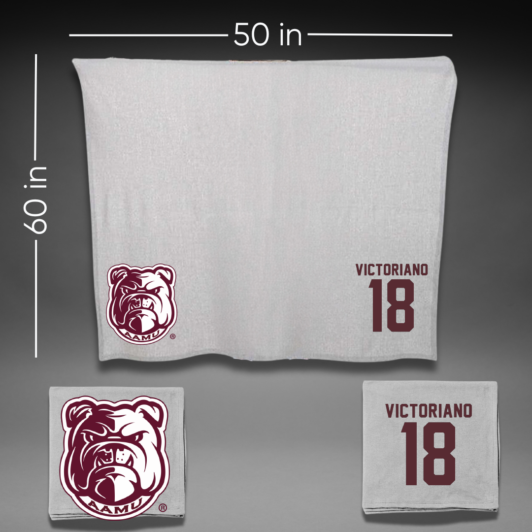 Alabama A&M University Baseball Gray Bulldog Blanket - #18 Elvis Victoriano