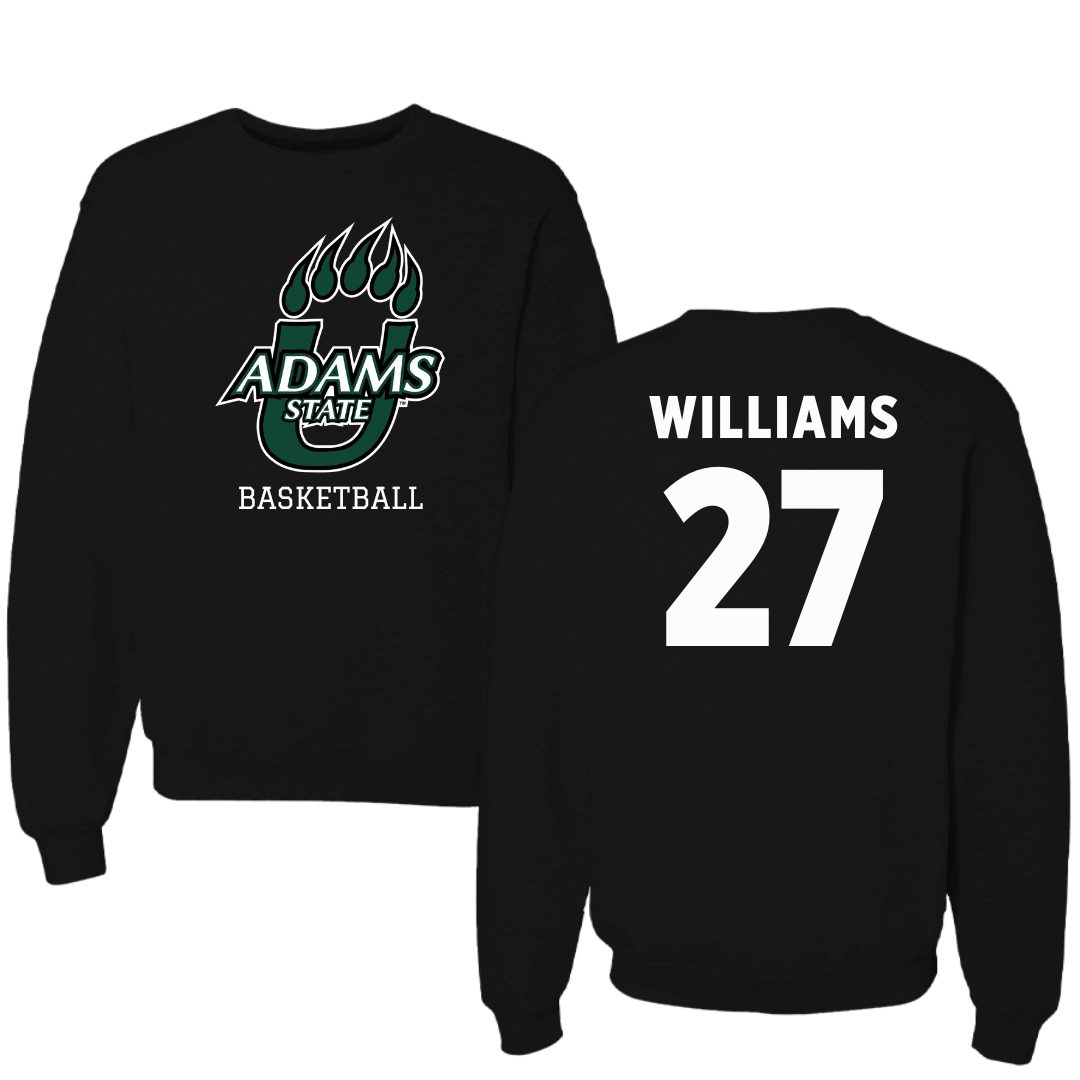 Adams State University Basketball Black State Crewneck - #27 Destan Williams