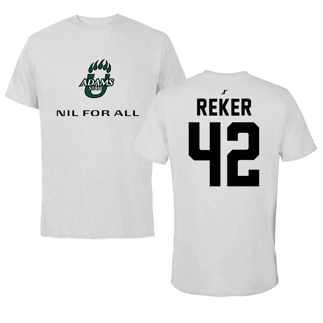 Adams State University Baseball Light Gray NIL for ALL Performance Tee - #42 Seth Reker