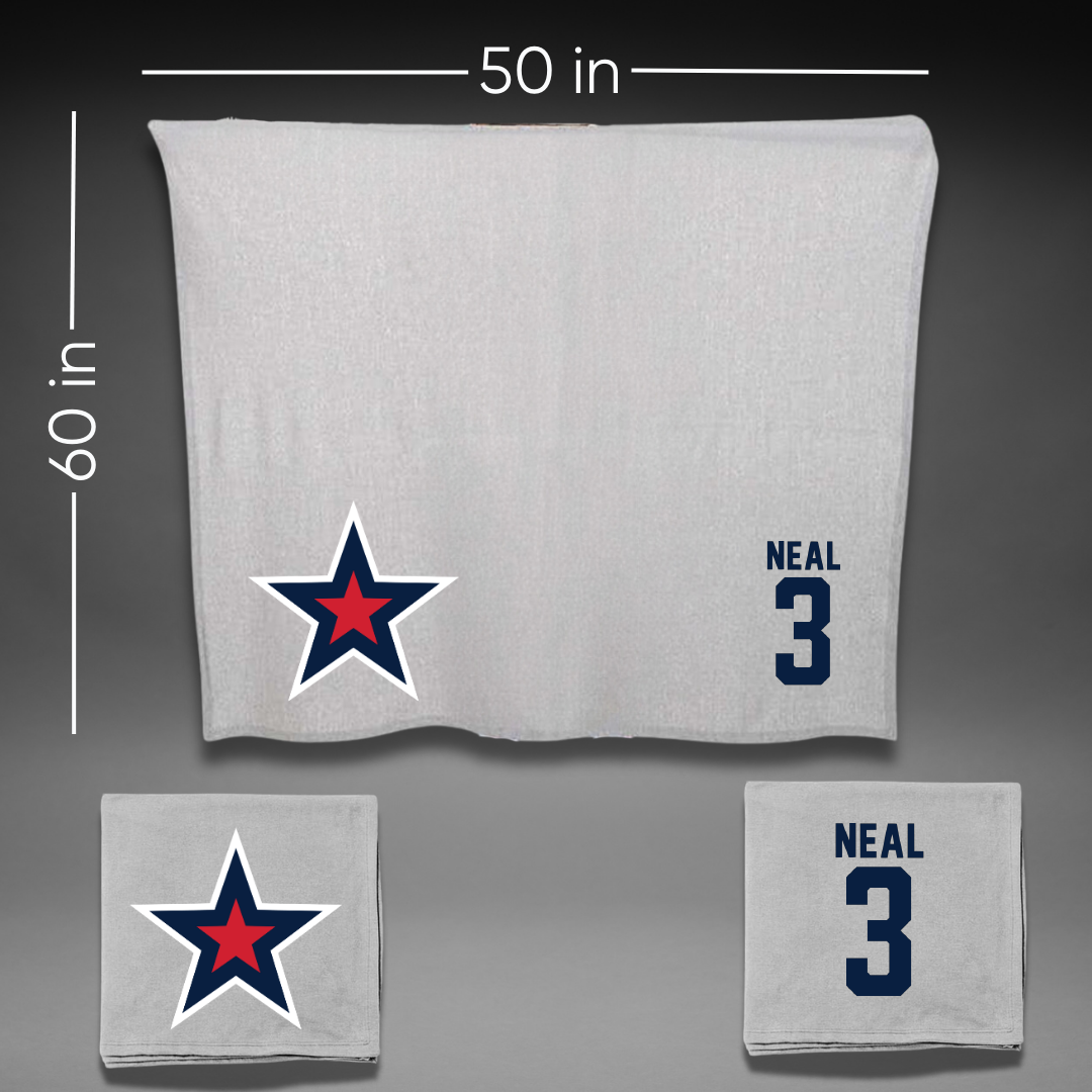 Robert Morris University Lacrosse Gray Blanket - #3 Torin Neal