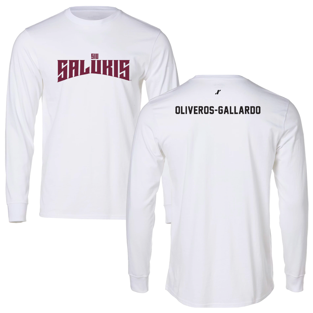 Southern Illinois University at Carbondale TF and XC White Classic Performance Long Sleeve - Ruth Oliveros-Gallardo