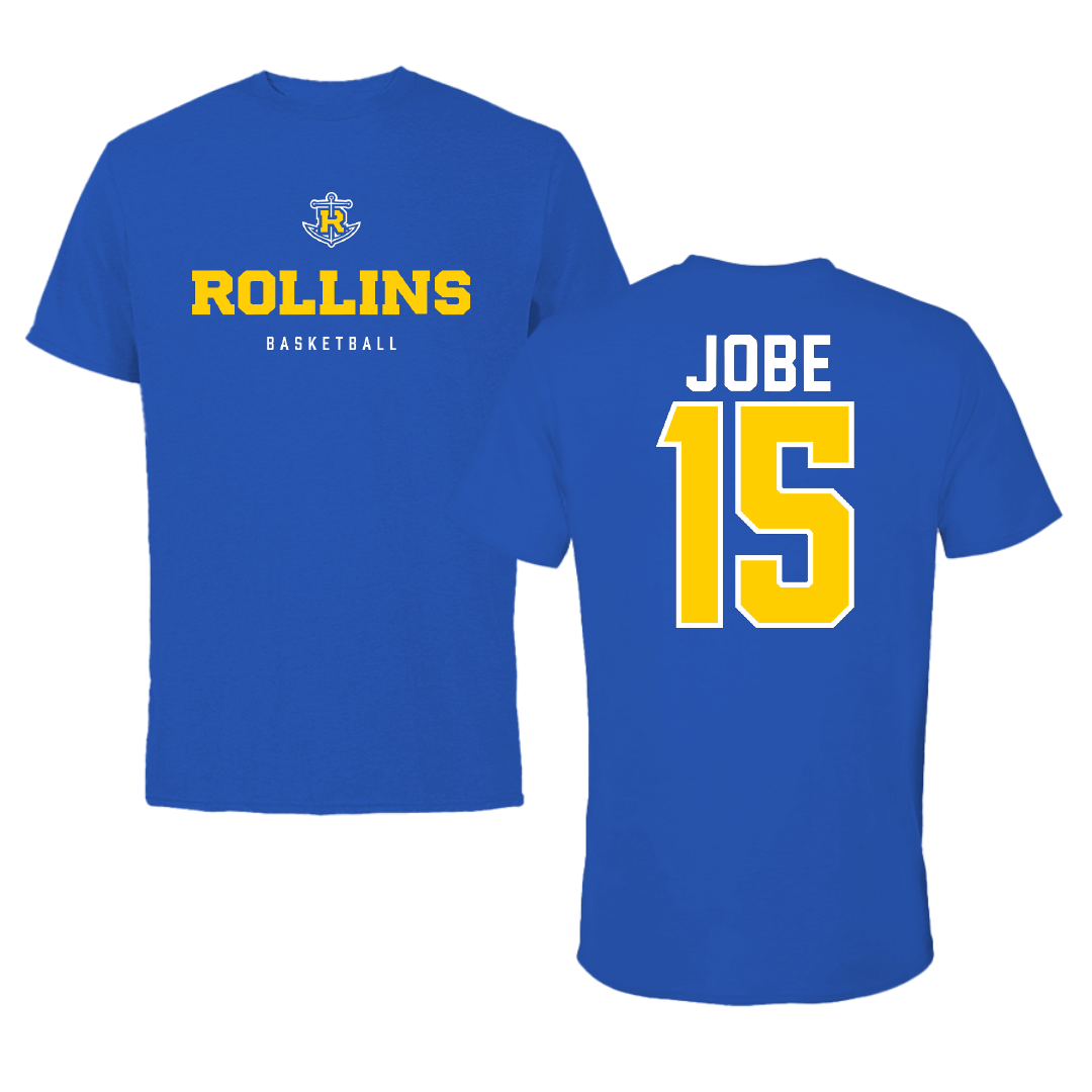 Rollins College Basketball Blue Tee - #15 William Jobe