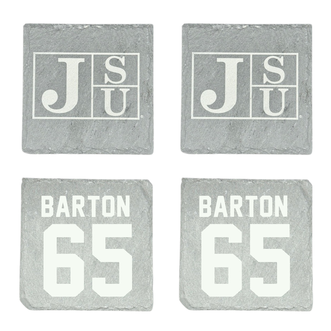 Jackson State University Football Stone Coaster (4 Pack)  - #65 Mason Barton