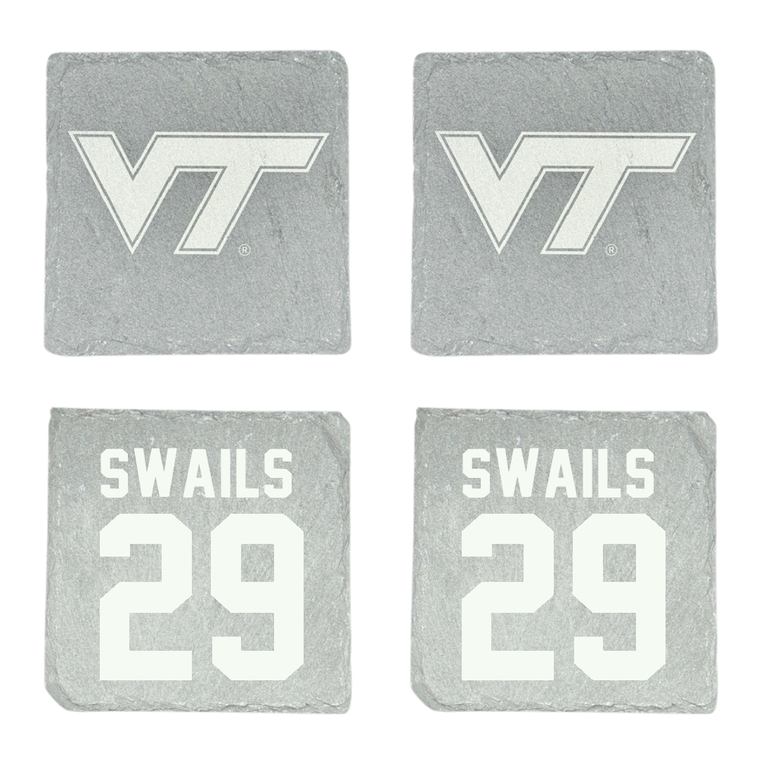 Virginia Tech Baseball Stone Coaster (4 Pack)  - #29 Tucker Swails