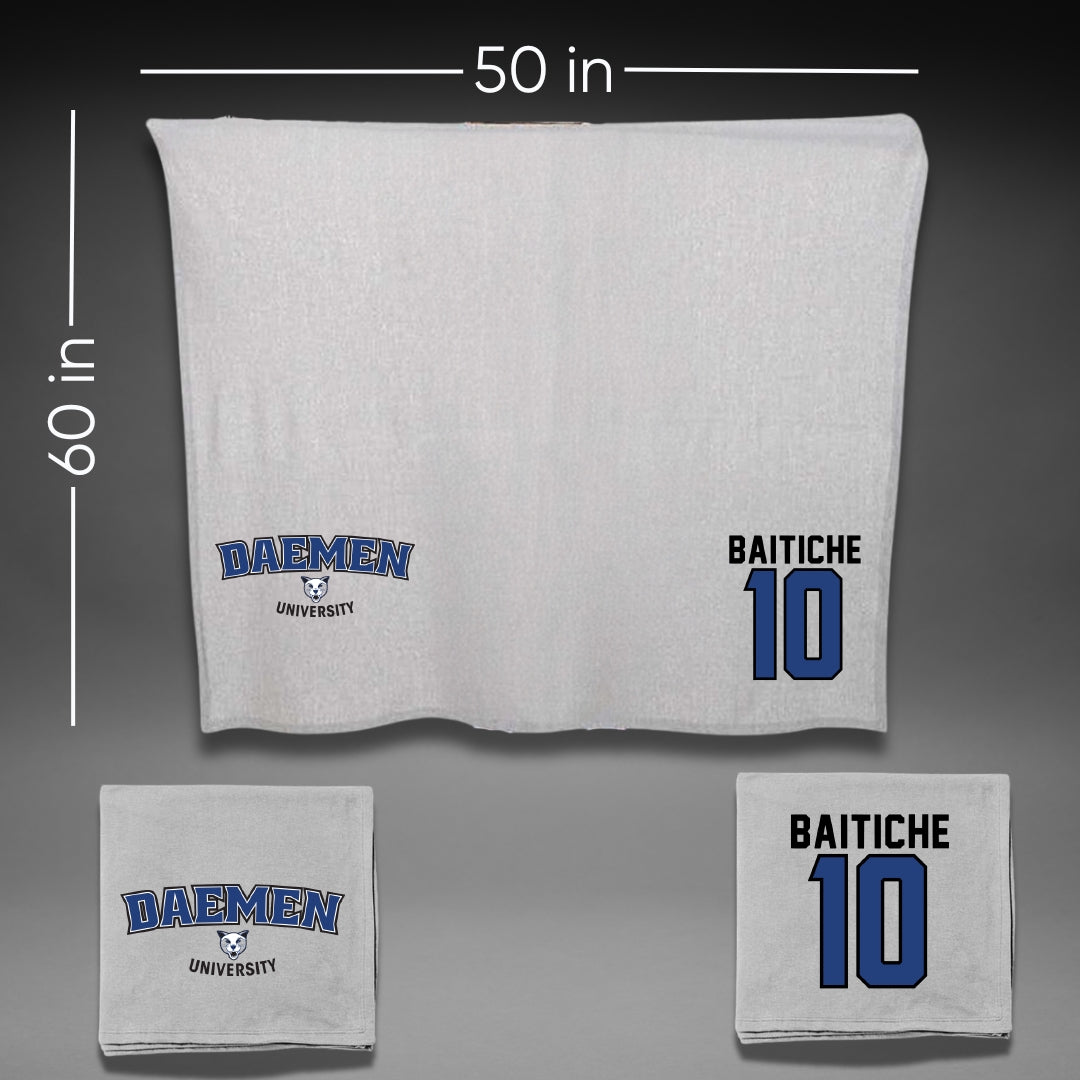 Daemen University Soccer Gray Blanket - #10 Rayane Baitiche