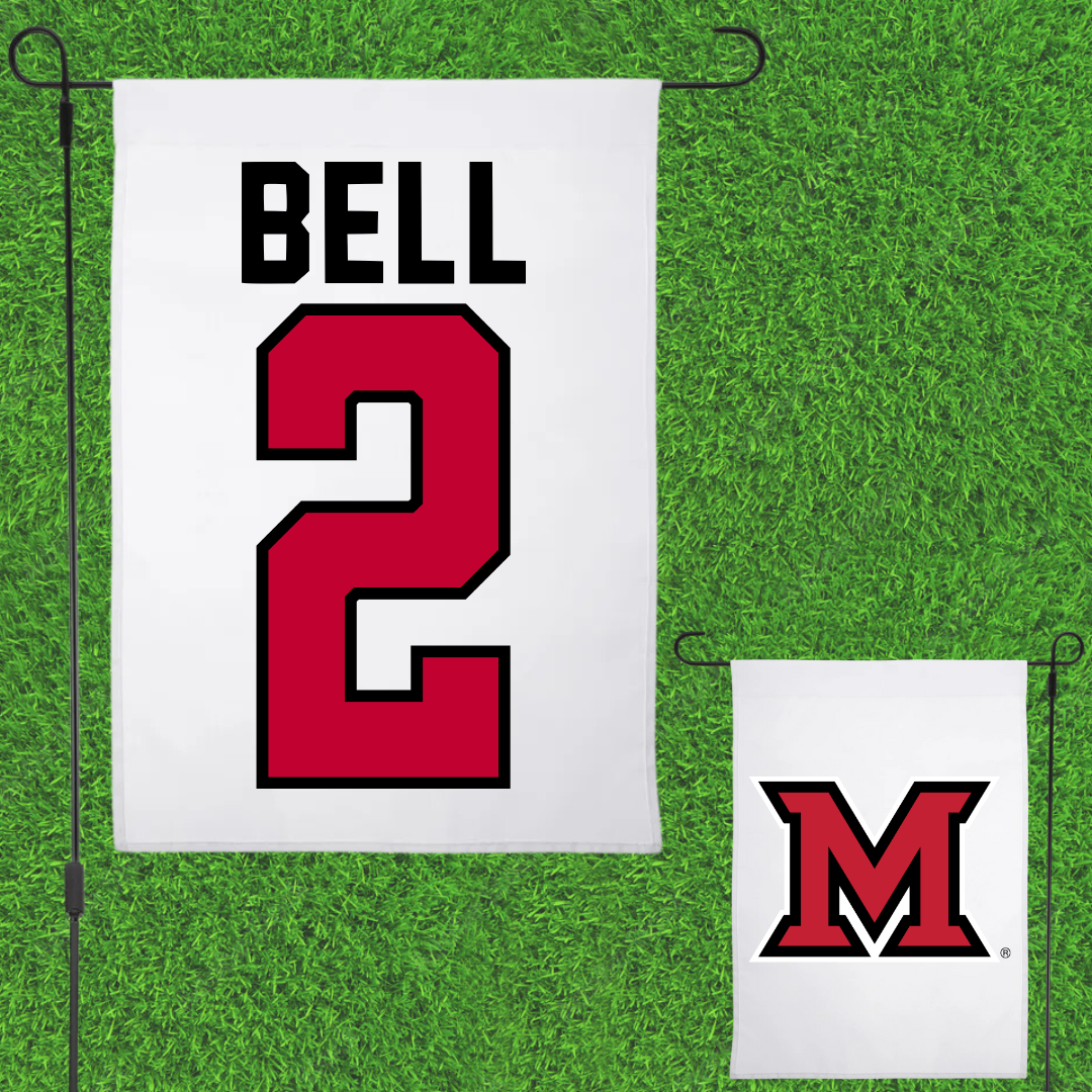 Miami University (Ohio) Football White Garden Flag - #2 Devin Bell