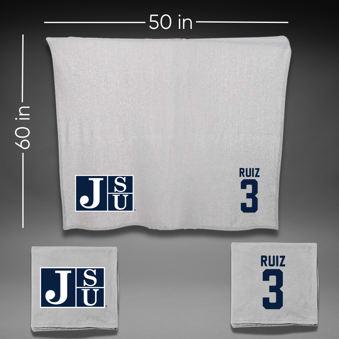 Jackson State University Softball Gray Blanket - #3 Amaya Ruiz