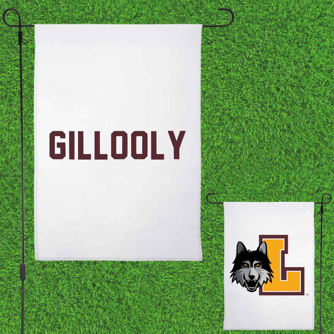 Loyola University-Chicago TF and XC White Garden Flag - Ali Gillooly
