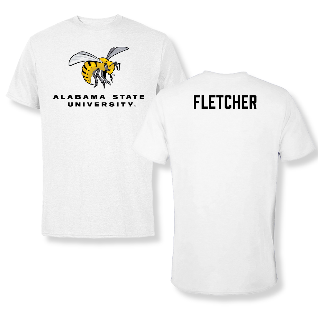 Alabama State University Golf White Tee - Carmen Fletcher