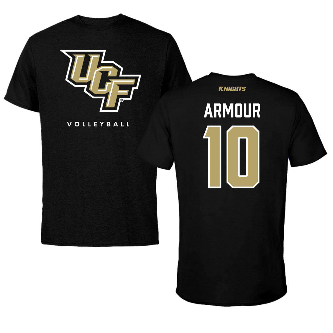 University of Central Florida Volleyball Black Performance Tee - #10 Avah Armour