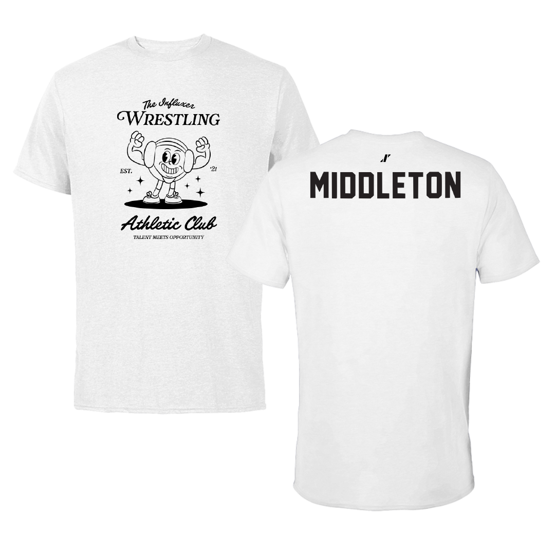Wrestling White Influxer Athletic Club Tee - Apple Middleton