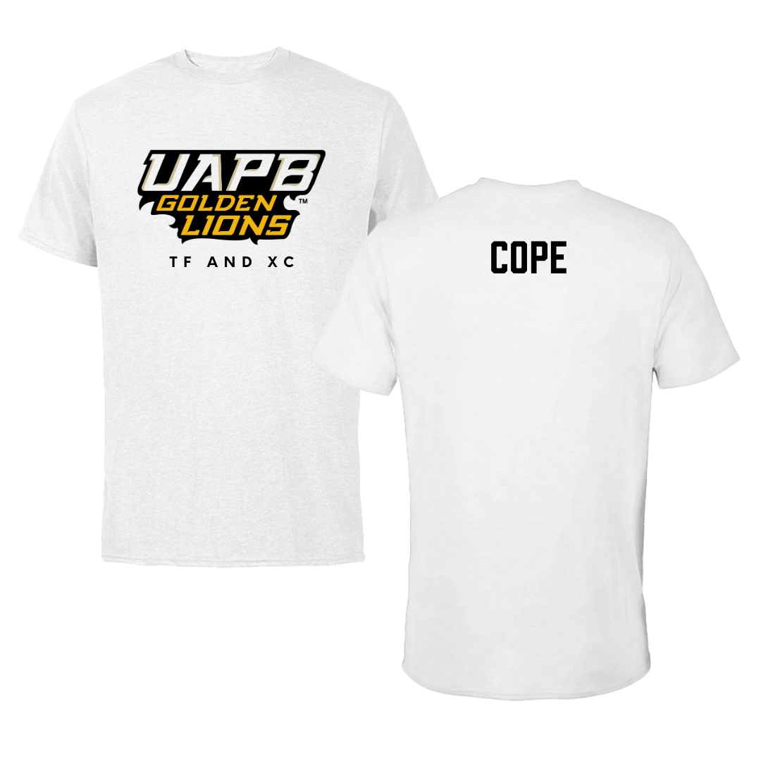 University of Arkansas-Pine Bluff TF and XC White Performance Tee - Cheriece Cope