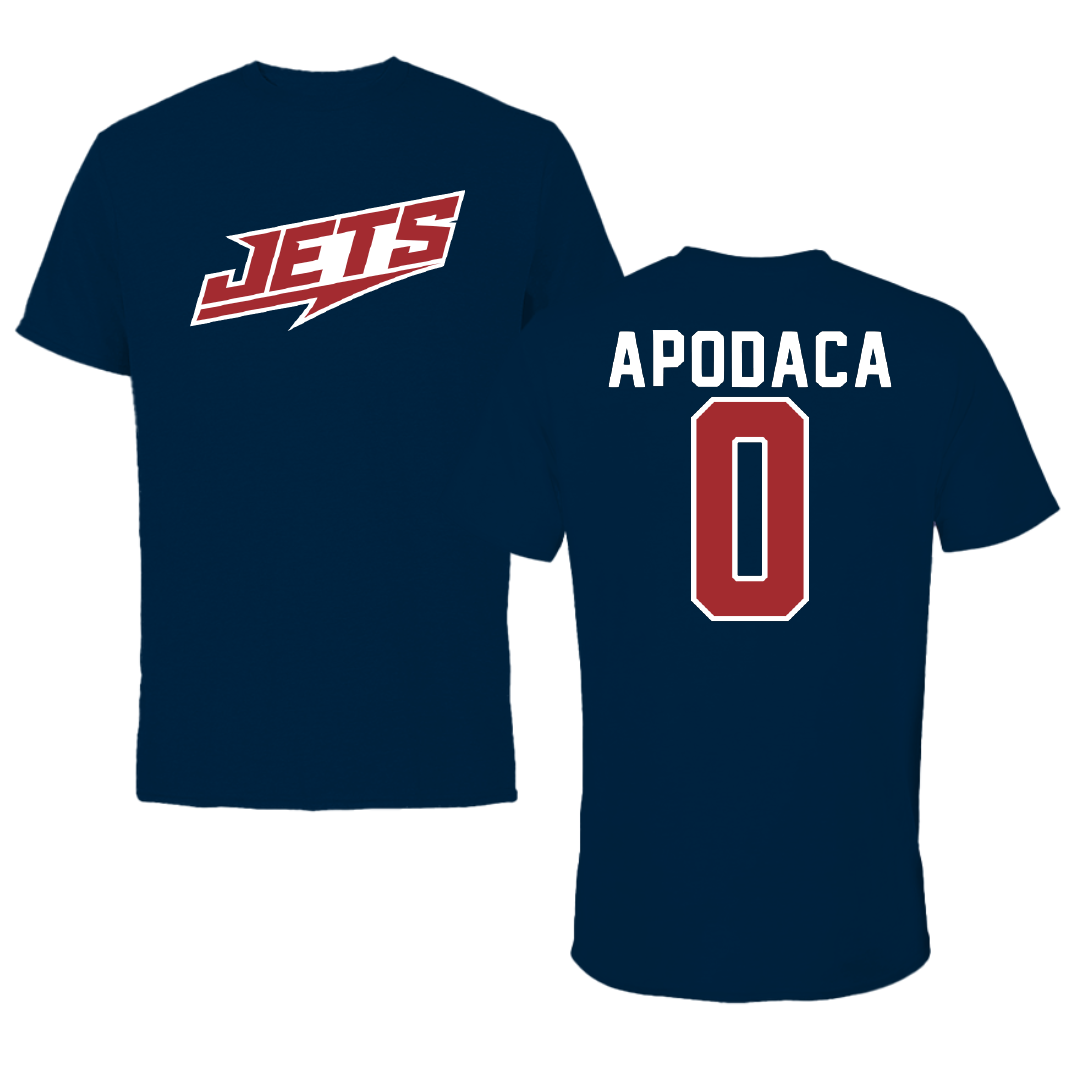 Newman University Soccer Navy Performance Tee - #0 Carla Apodaca