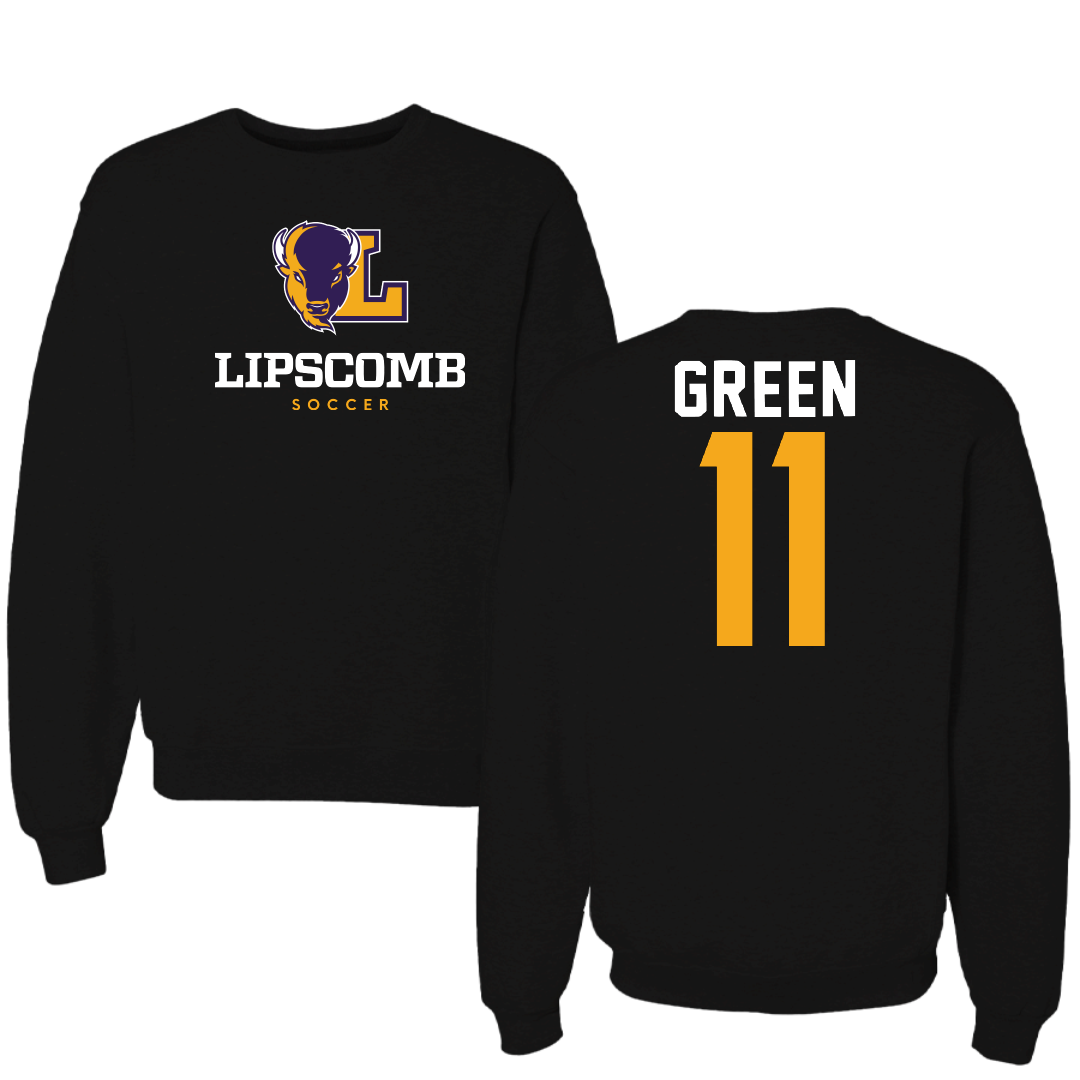 Lipscomb University Soccer Black Crewneck - #11 Josiah Green
