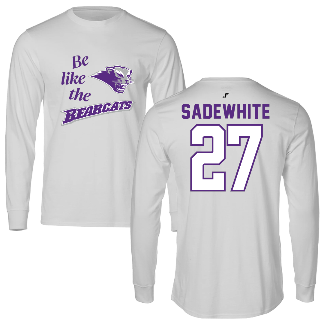 Southwest Baptist University Softball Light Gray Be Like Us Long Sleeve - #27 Lucy Sadewhite