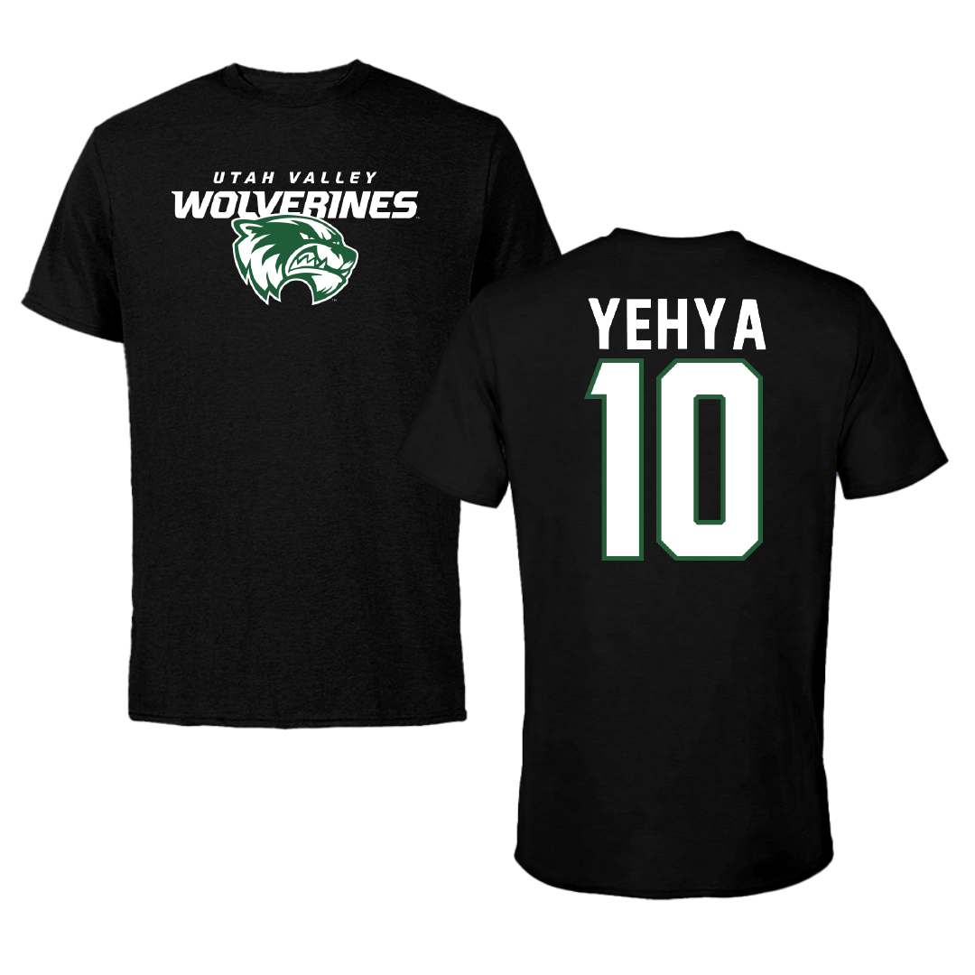 Utah Valley University Soccer Black Wolverines Tee - #10 Omar Yehya
