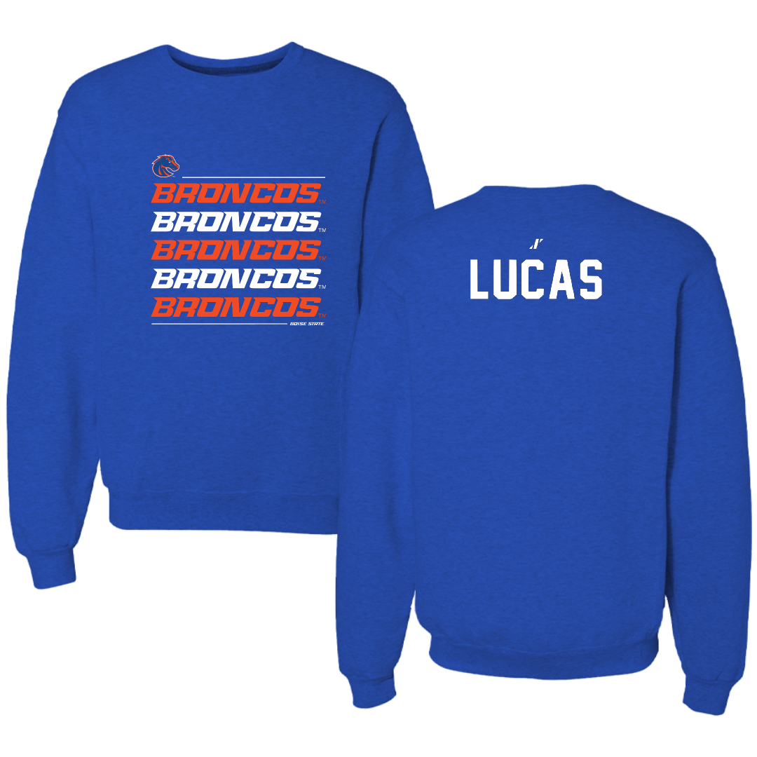 Boise State University Gymnastics Blue General Crewneck - Brantley Lucas