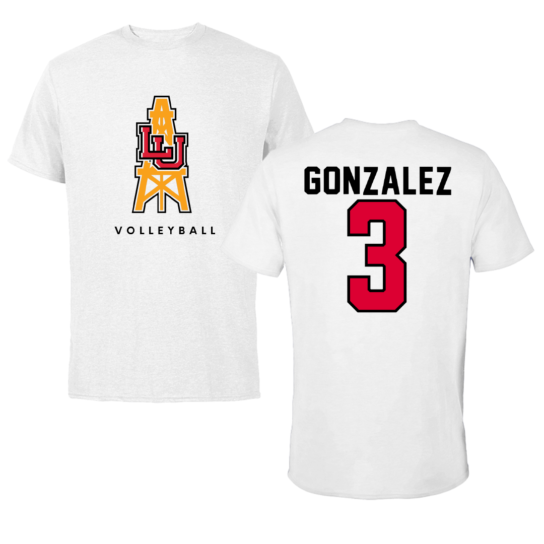 Lamar University Volleyball White Tee - #3 Alexa Gonzalez