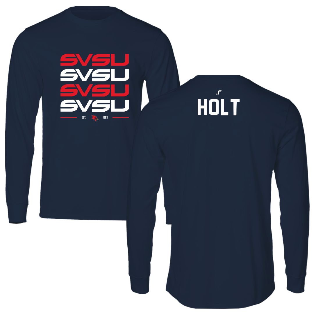 Saginaw Valley State University TF and XC Navy General Long Sleeve - Chris Holt