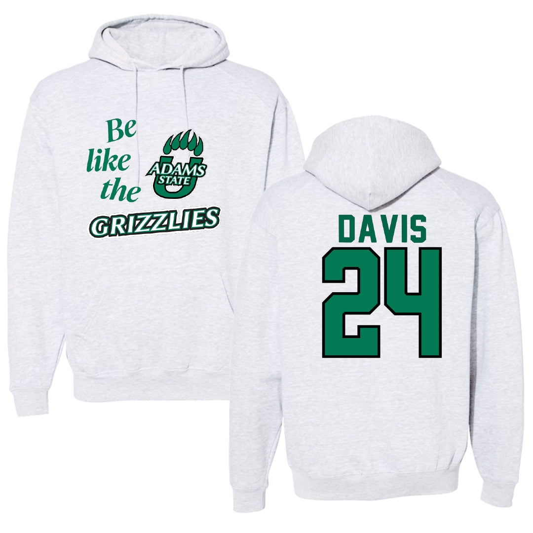 Adams State University Basketball Light Gray Be Like Us Hoodie - #24 Riahana Davis