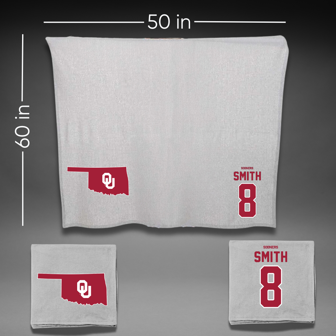 University of Oklahoma Softball Gray Blanket - #8 Isabella Smith